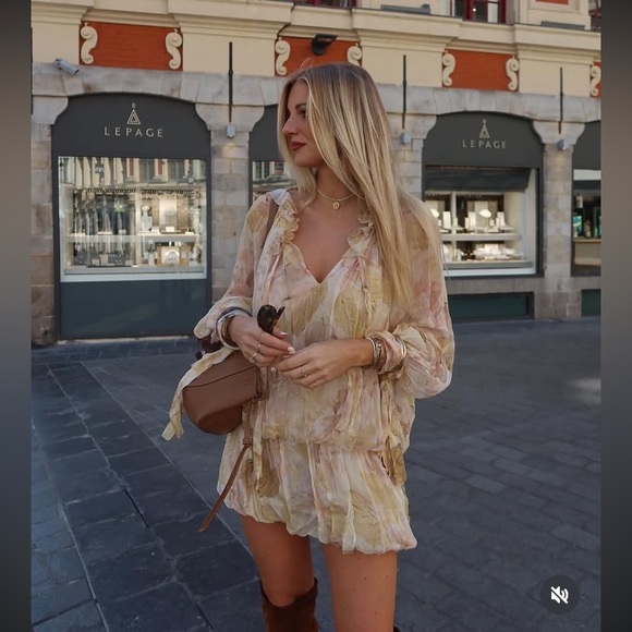 ZARA PRINTED SHORT DRESS ZW COLLECTION - Picture 7 of 17